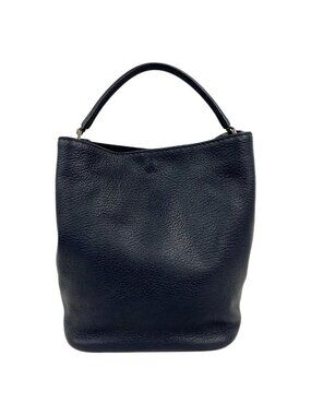Max Mara Handbag Dark Navy Leather